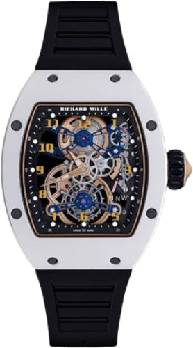Richard Mille Chronograph Manual Winding Tourbillon ATZ Ceramic White 48mm Openworked Dial | RM17-02 (2)