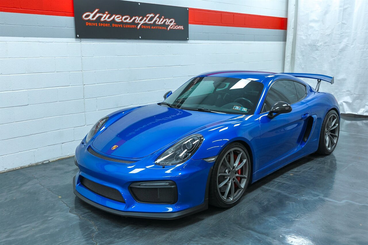 2016 Porsche Cayman GT4 in the Drive Anything showroom
