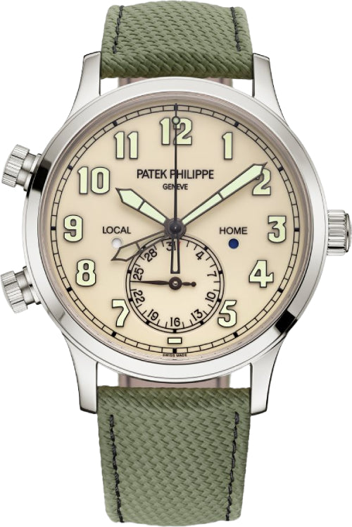 Patek Philippe Complications Calatrava Pilot Travel Time Ivory Dial 42 mm - 5524G-010 - 2025
